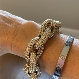 Rhinestone chain bracelet